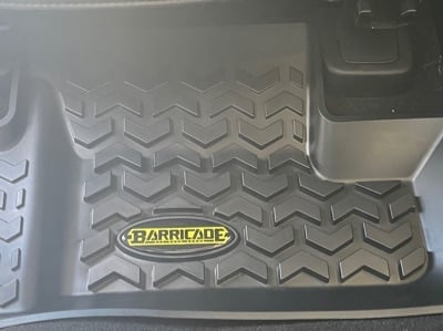 Barricade Rear Floor Mats; Black (07-18 Jeep Wrangler JK 2-Door)