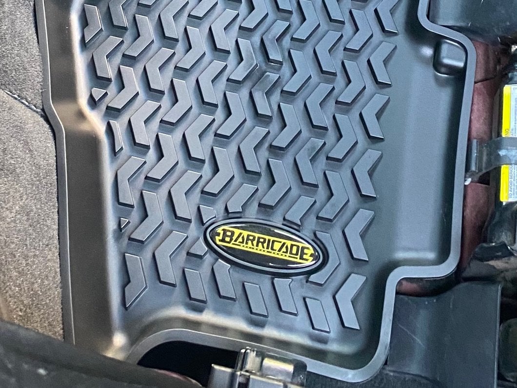 Barricade Rear Floor Mats; Black (97-06 Jeep Wrangler TJ)