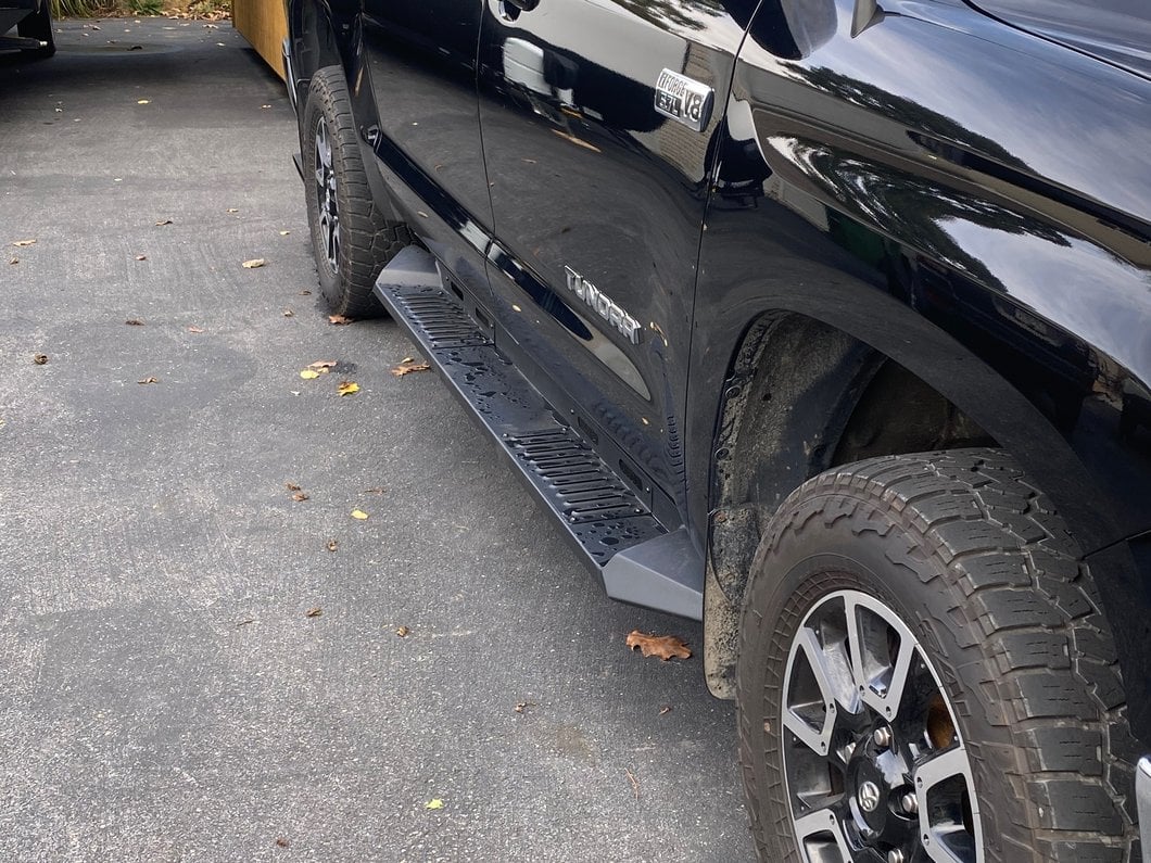 Barricade HD Steel Running Boards; Black (07-21 Tundra CrewMax)