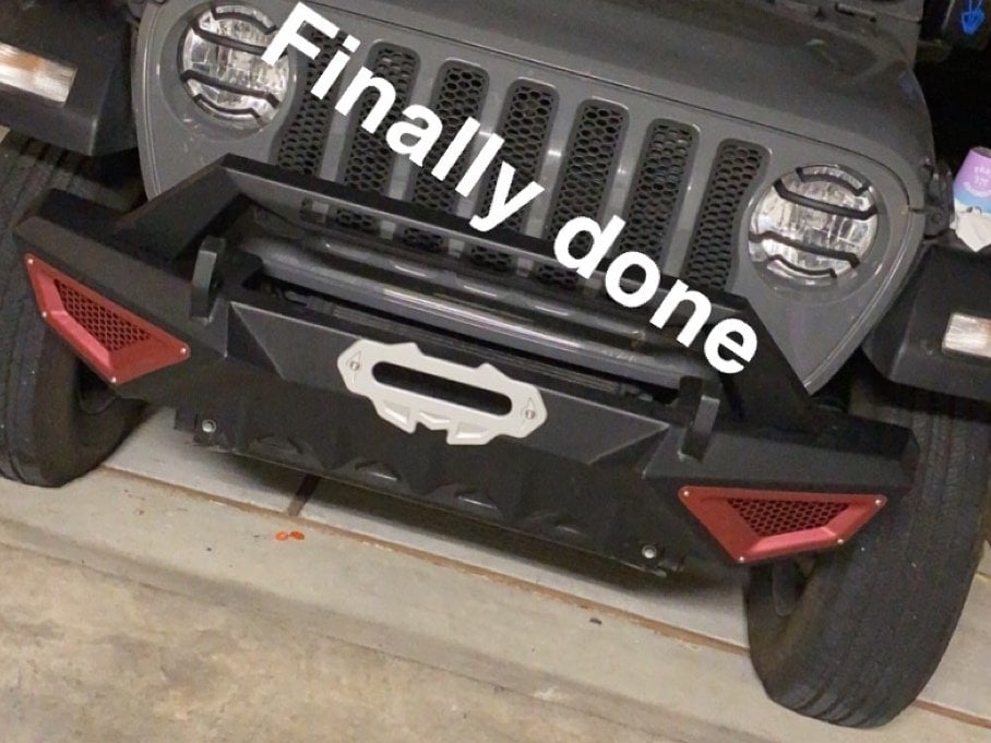 Barricade X-Series Front Bumper; Red Inserts (18-25 Jeep Wrangler JL)