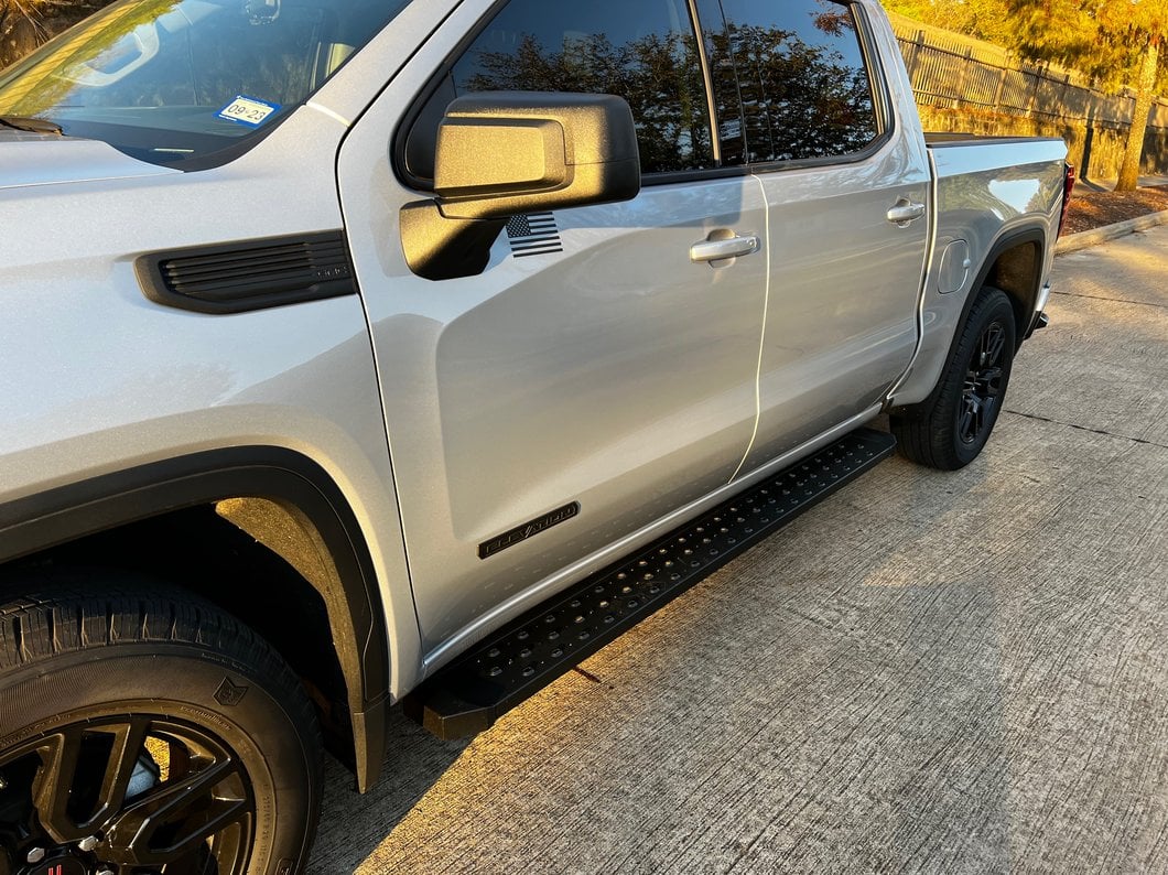 Barricade Rattler Running Boards; Black (19-25 Sierra 1500 Crew Cab)