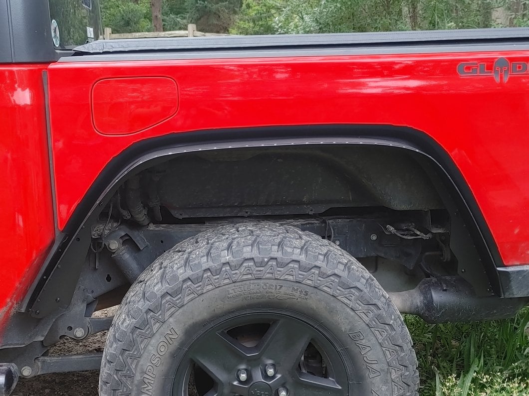 Barricade HD Flat Fender Flares; Rear (20-25 Jeep Gladiator JT)