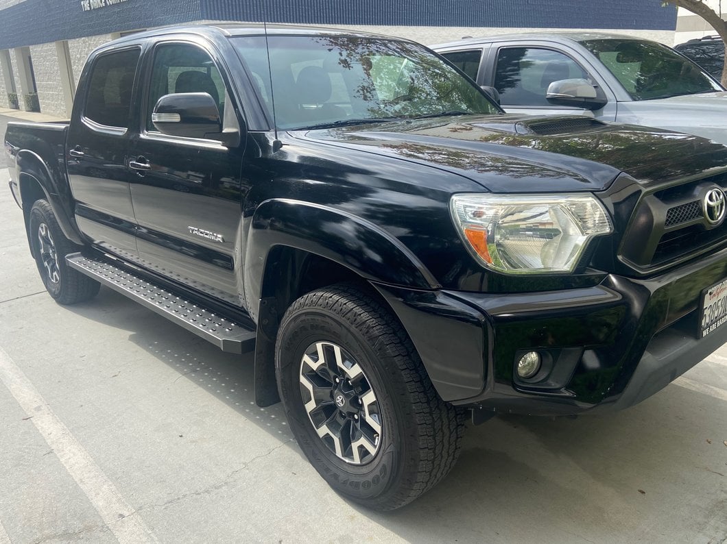 Barricade Rattler Steel Running Boards; Black (05-23 Tacoma Double Cab)