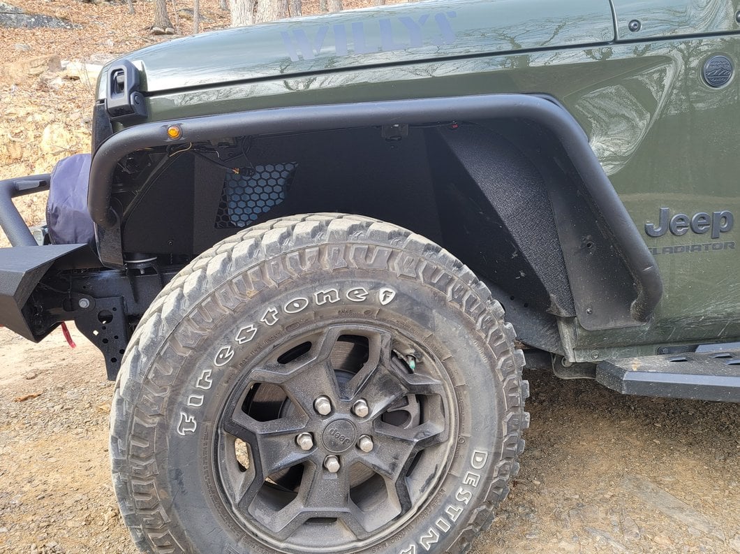 Barricade Aluminum Inner Fender Liners; Front (20-25 Jeep Gladiator JT)