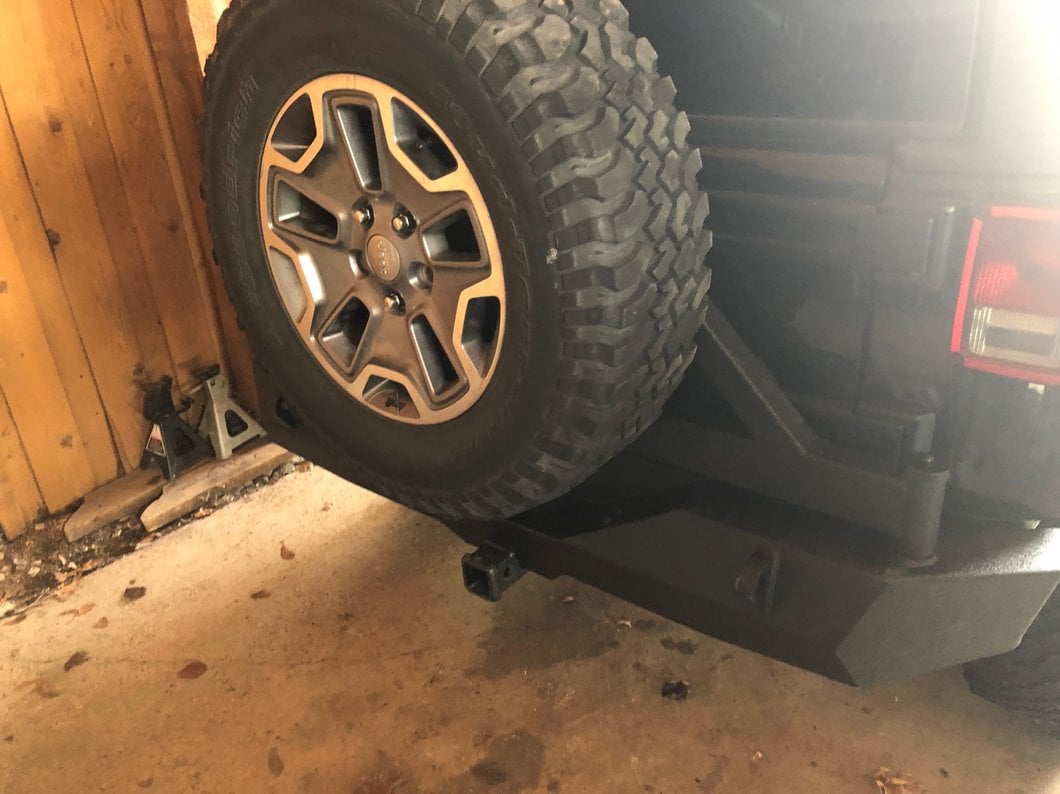 Barricade Extreme HD Rear Tire Carrier for Barricade Extreme HD Bumper Only (07-18 Jeep Wrangler JK)
