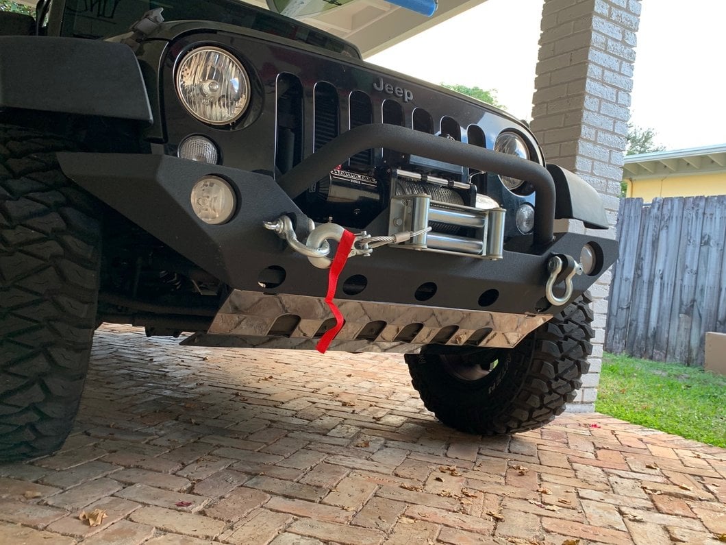 Barricade Front Skid Plate; Stainless Steel (10-18 Jeep Wrangler JK)