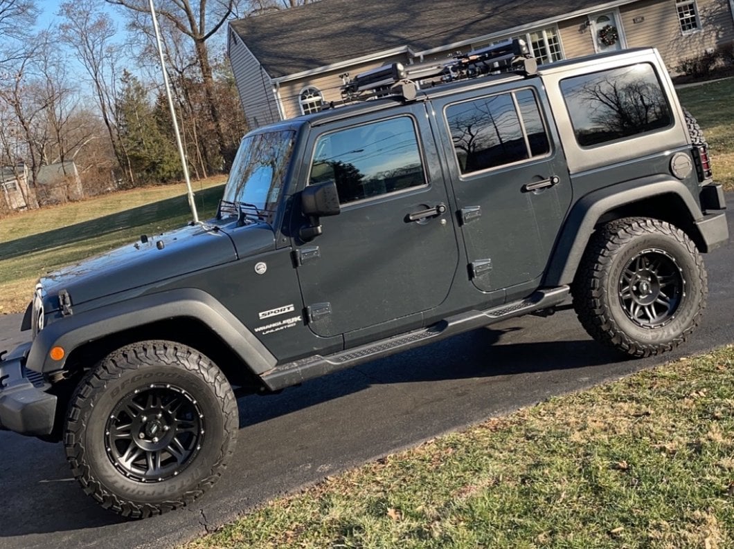 Barricade Two Bar Removable Roof Rack (07-18 Jeep Wrangler JK 4-Door)
