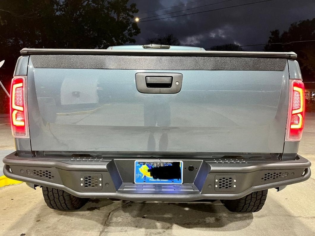 Barricade Pre-Runner Rear Bumper with LED Fog Lights (07-18 Silverado 1500)
