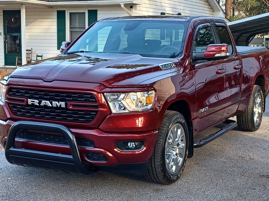 Barricade 3.50-Inch Oval Bull Bar with Skid Plate; Black (19-24 RAM 1500, Excluding Rebel & TRX)