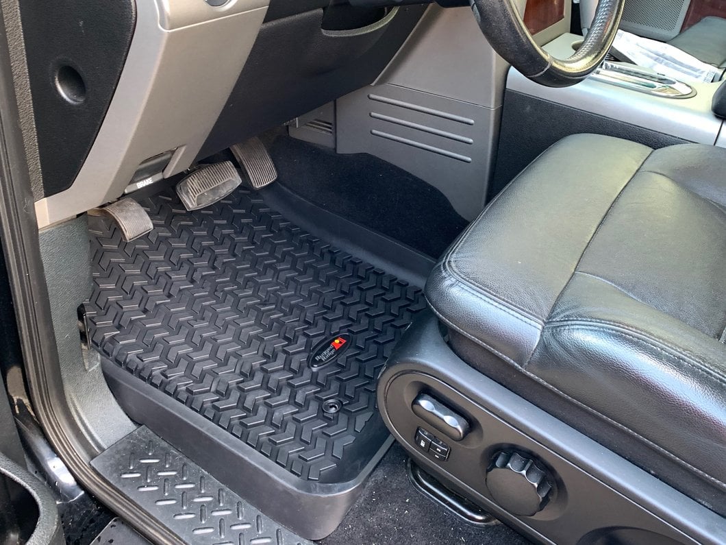 Barricade Front Floor Mats; Black (04-08 F-150)