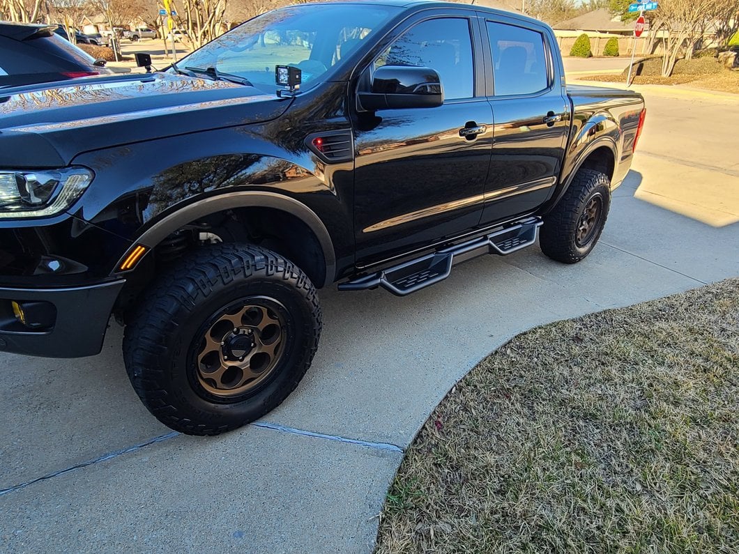 Barricade NB1 Running Boards; Textured Black (19-25 Ranger SuperCrew)