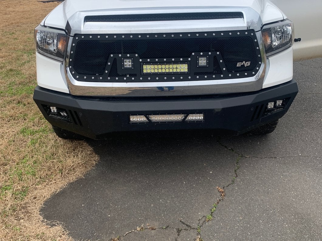 Barricade HD Front Bumper with LED Fog Lights, Spot Lights and 20-Inch LED Light Bar (14-21 Tundra)
