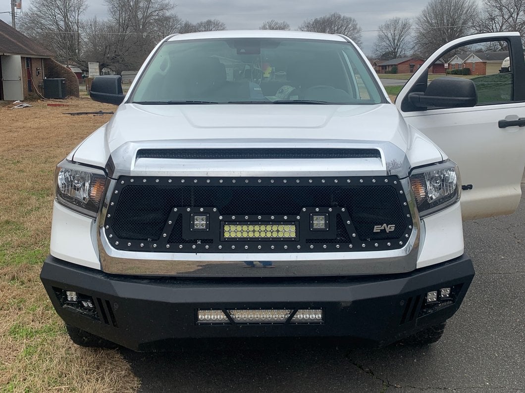 Barricade HD Front Bumper with LED Fog Lights, Spot Lights and 20-Inch LED Light Bar (14-21 Tundra)