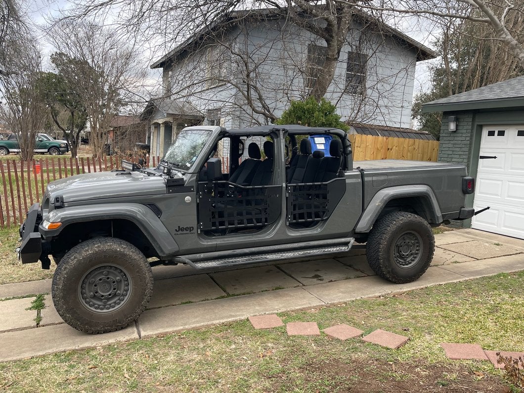 Barricade Tubular Matrix Doors with Mirrors (20-25 Jeep Gladiator JT)