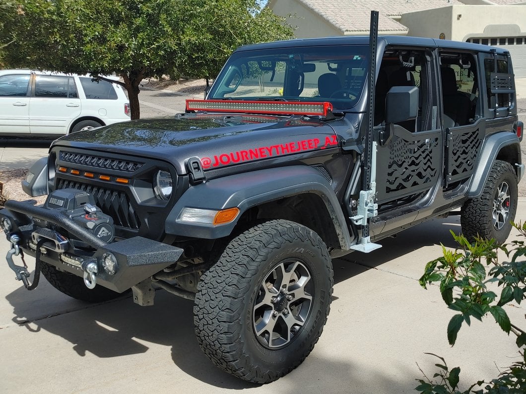 Barricade US Flag Tubular Doors With Mirrors (18-25 Jeep Wrangler JL 4-Door)
