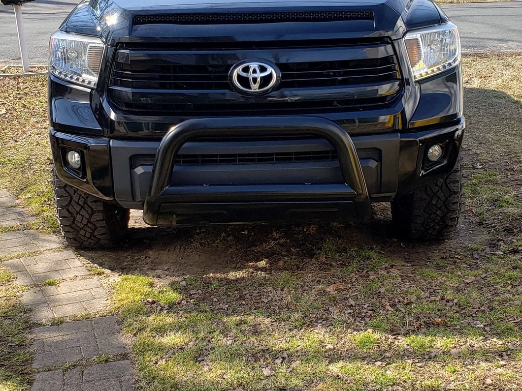 Barricade 3.50-Inch Oval Bull Bar with Skid Plate; Black (07-21 Tundra)