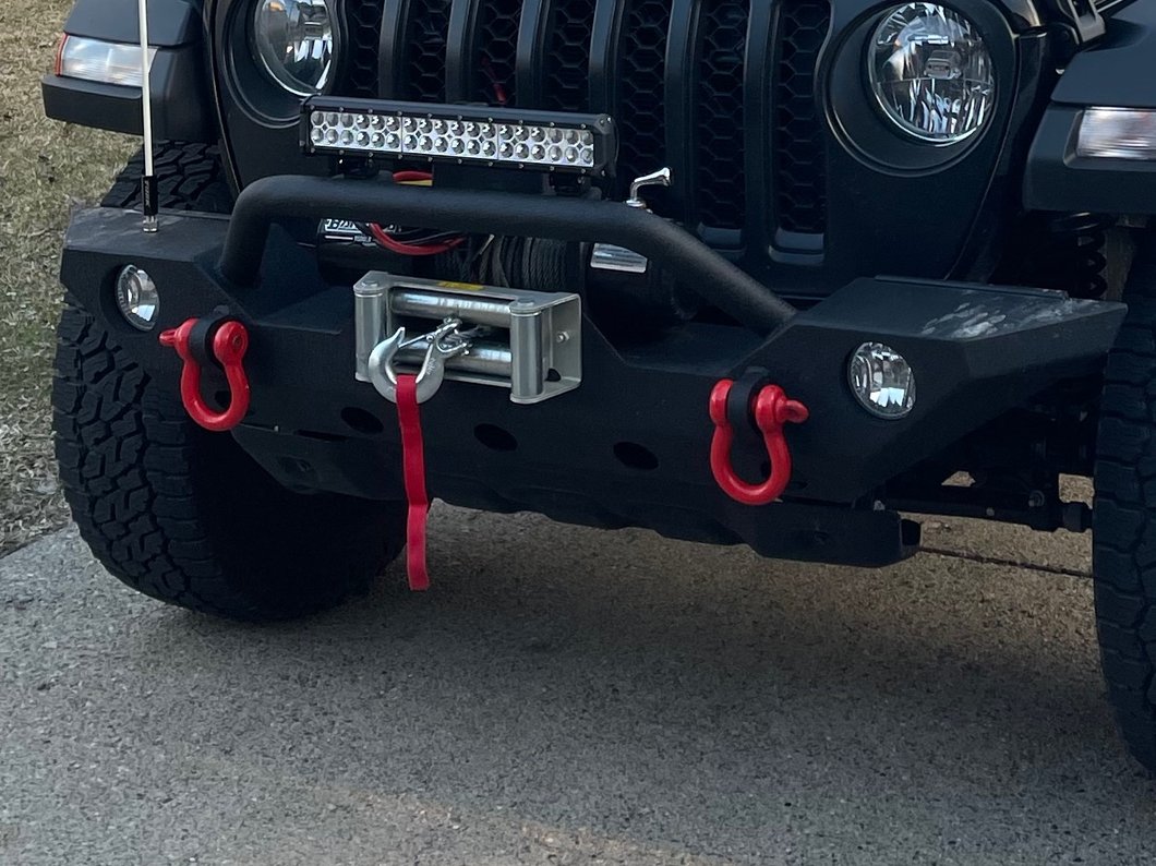 Barricade Trail Force HD Front Bumper with 9,500 lb. Winch (20-25 Jeep Gladiator JT)