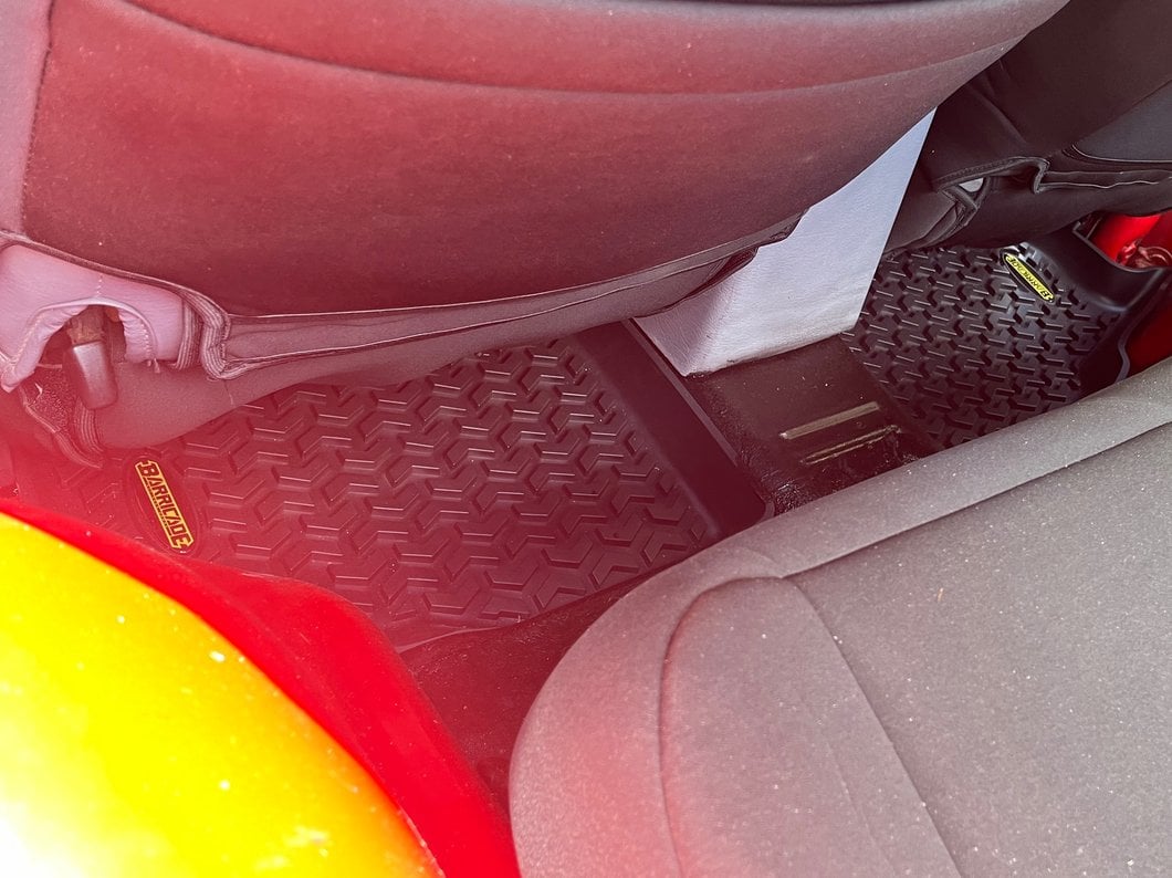 Barricade Rear Floor Mats; Black (97-06 Jeep Wrangler TJ)