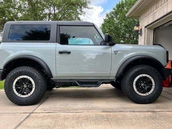 Barricade NB1 Running Boards; Textured Black (21-25 Bronco 2-Door)