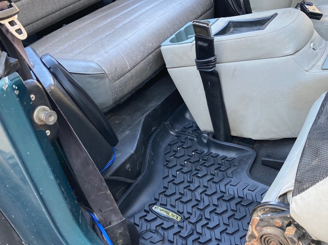 Barricade Front and Rear Floor Mats; Black (87-95 Jeep Wrangler YJ)