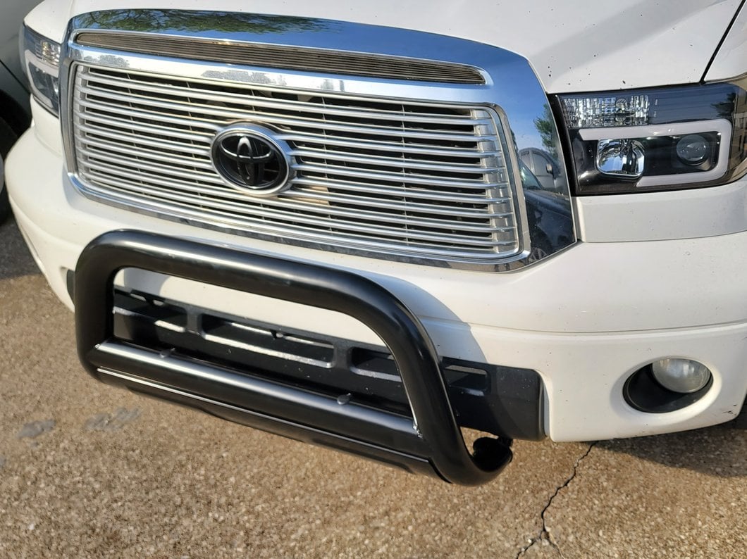 Barricade 3.50-Inch Oval Bull Bar with Skid Plate; Black (07-21 Tundra)