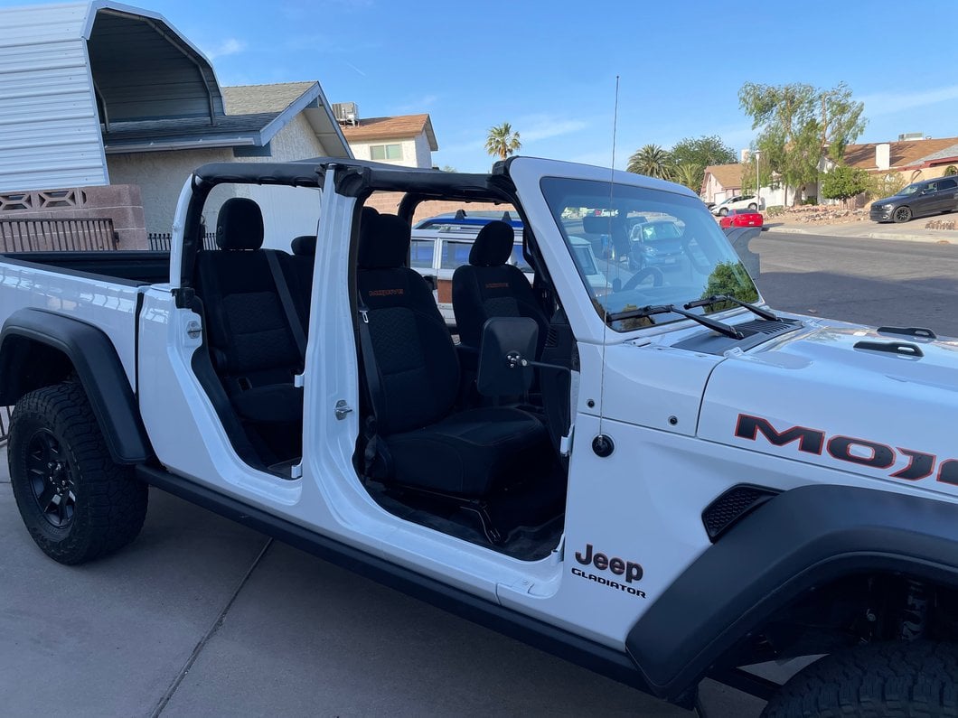 Barricade Rectangular Adventure Mirrors; Textured Black (20-25 Jeep Gladiator JT)