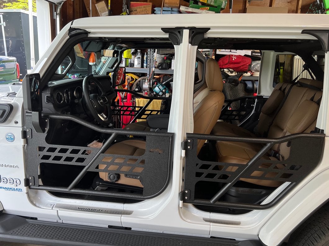 Barricade Tubular Safari Doors with Mirrors (18-25 Jeep Wrangler JL 4-Door)