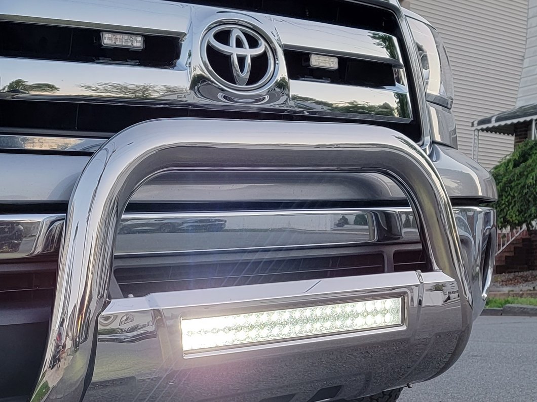 Barricade 3.50-Inch Bull Bar with Skid Plate and 20-Inch LED Light Bar; Stainless Steel (07-21 Tundra)