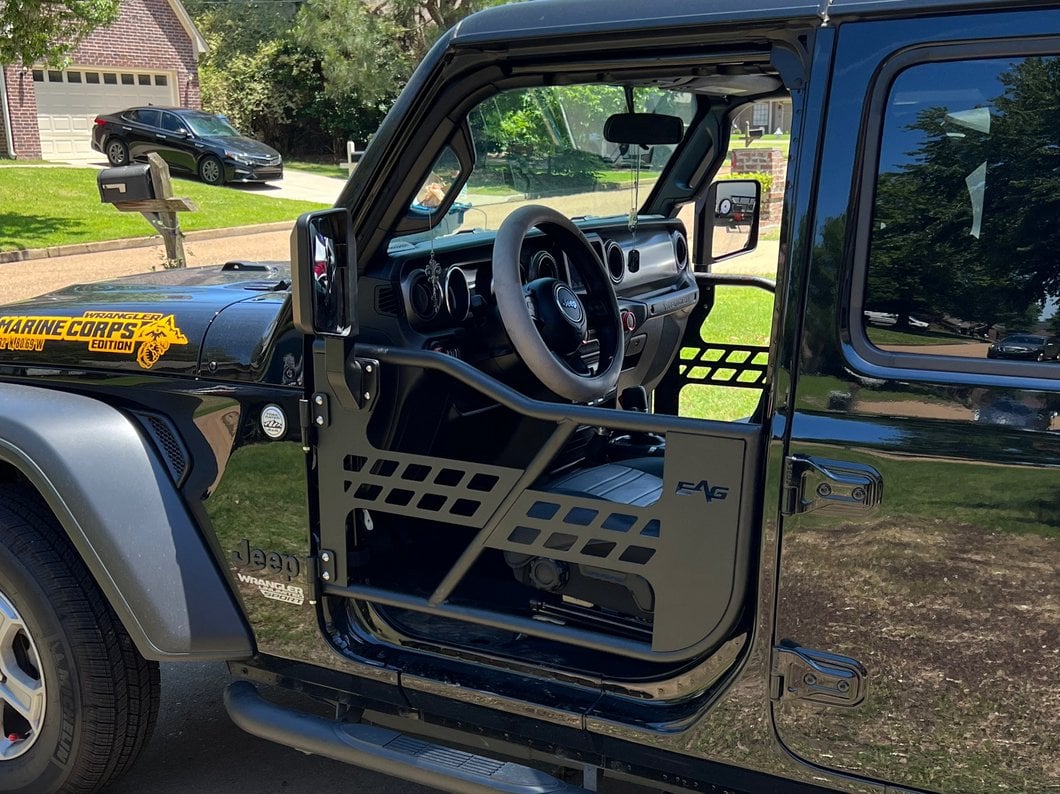 Barricade Tubular Safari Doors with Mirrors (18-25 Jeep Wrangler JL 4-Door)
