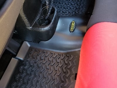 Barricade Rear Floor Mat; Black (07-18 Jeep Wrangler JK 4-Door)