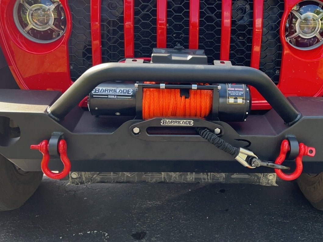 Barricade 9,500 lb. Winch with Synthetic Rope (Universal; Some Adaptation May Be Required)