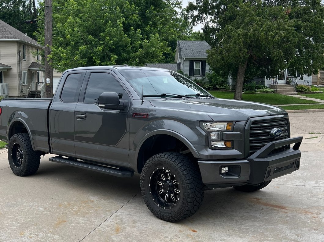 Barricade Stubby HD Front Bumper with Over-Rider Hoop (15-17 F-150, Excluding Raptor)