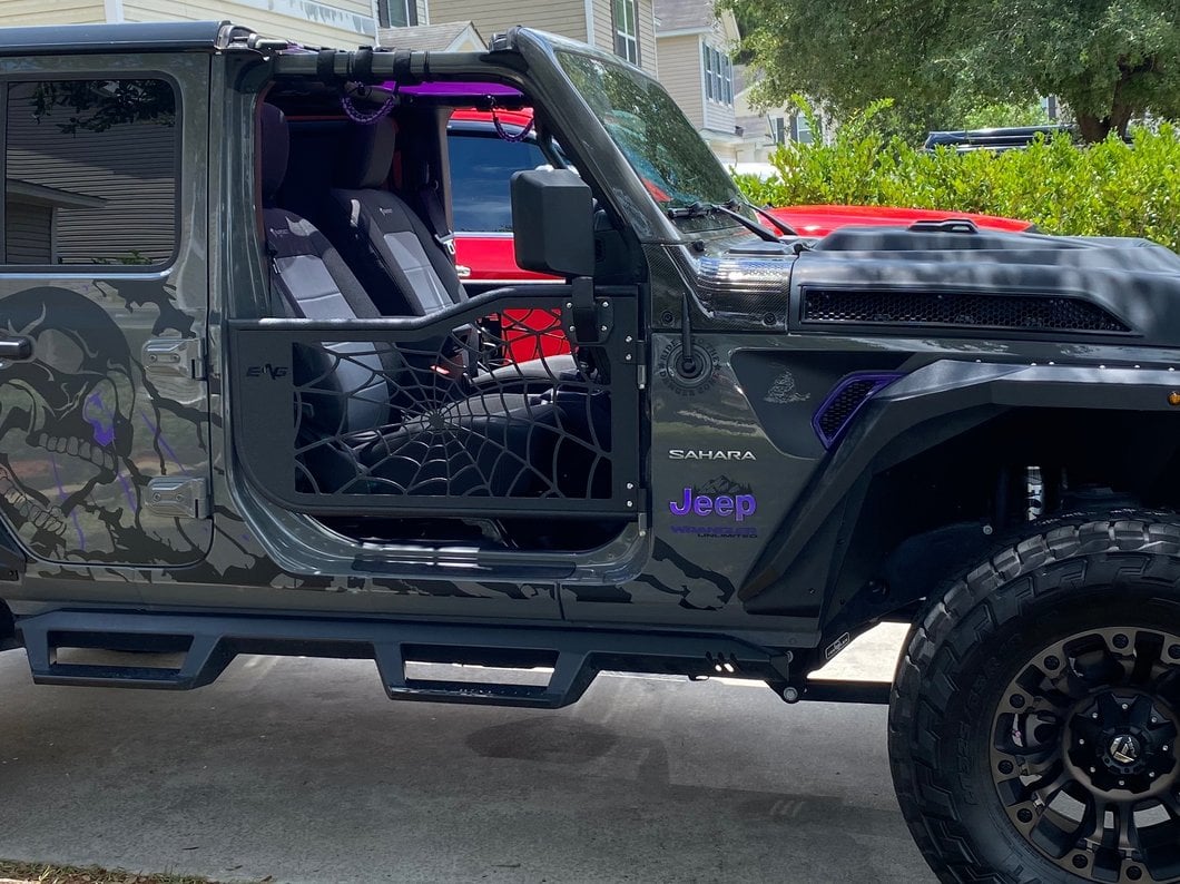 Barricade Tubular Spyder Web Doors with Mirrors (18-25 Jeep Wrangler JL 4-Door)