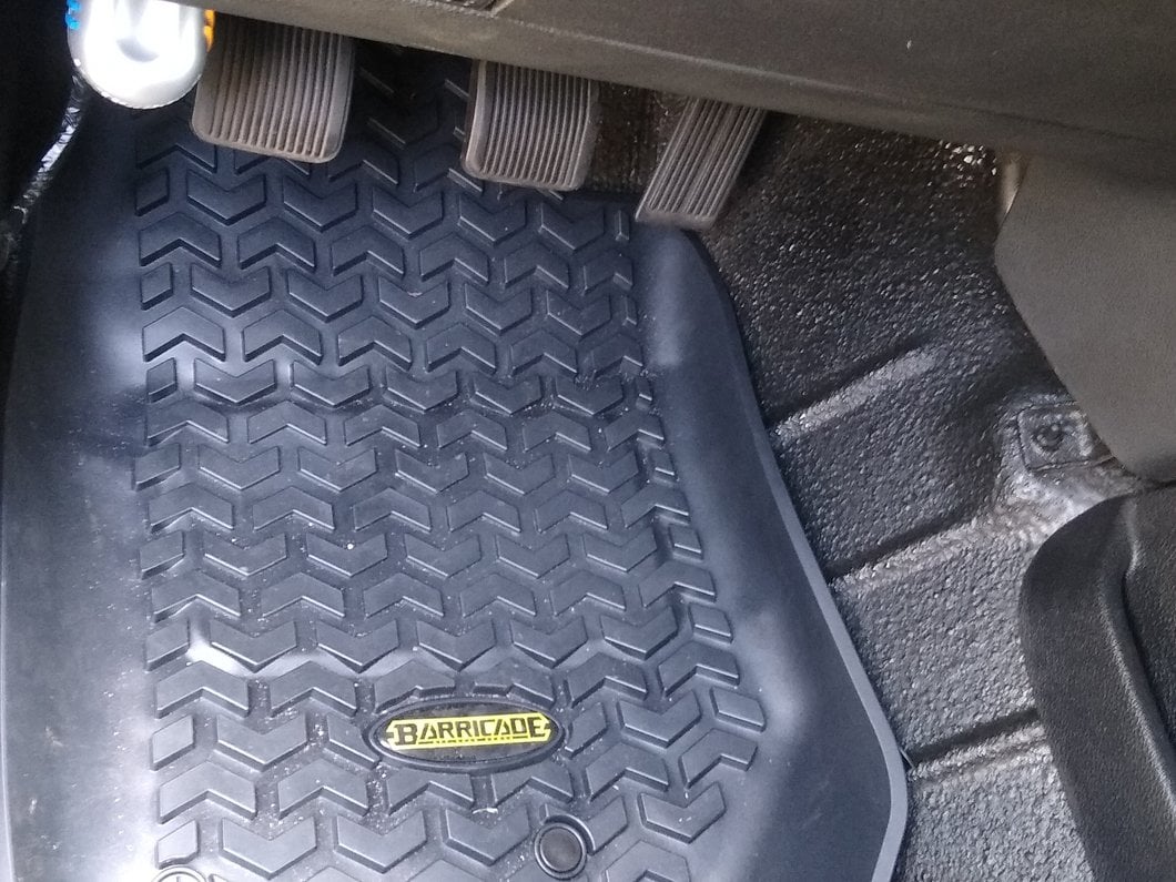 Barricade Front, Rear and Cargo Floor Mats; Black (11-18 Jeep Wrangler JK 2-Door)