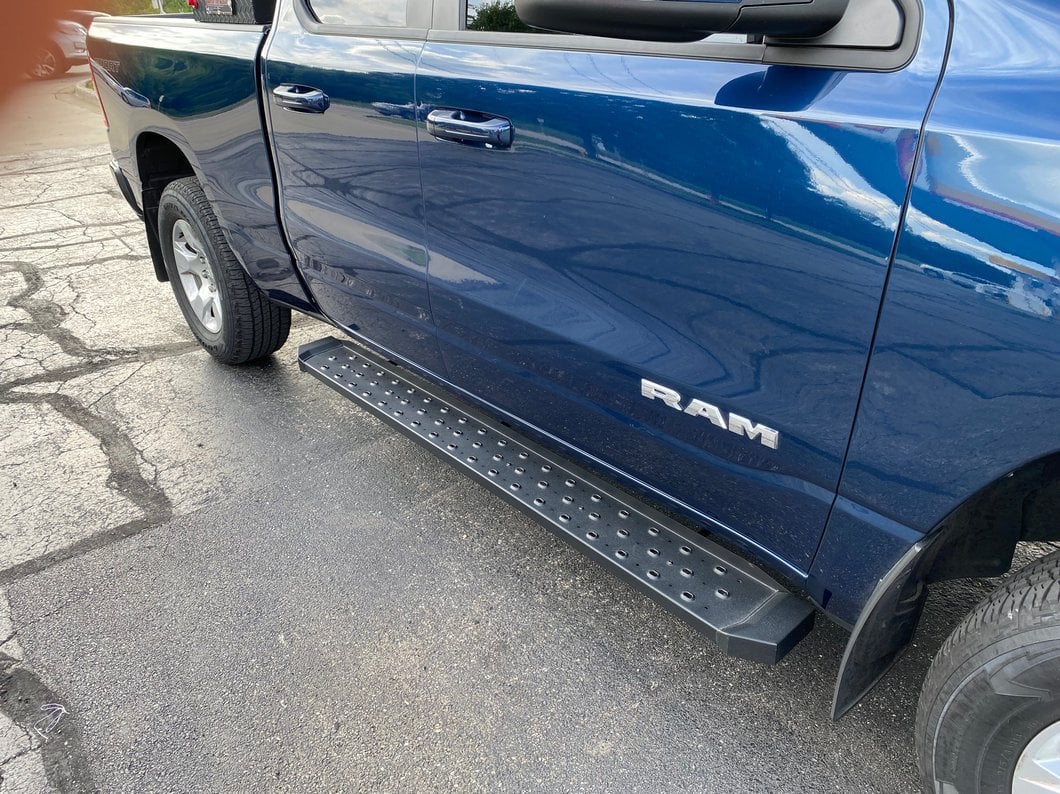 Barricade Rattler Running Boards; Textured Black (19-25 RAM 1500 Quad Cab)