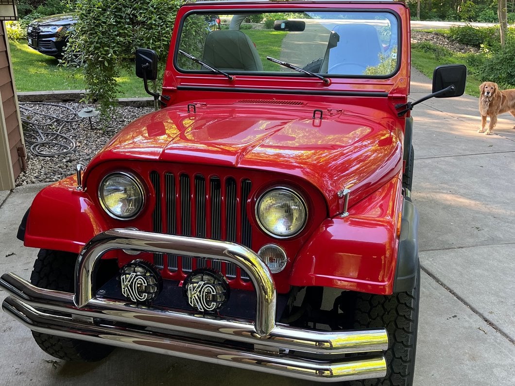 Barricade Double Tubular Front Bumper with Classic Over-Rider Hoop; Polished (76-06 Jeep CJ, Wrangler YJ & TJ)