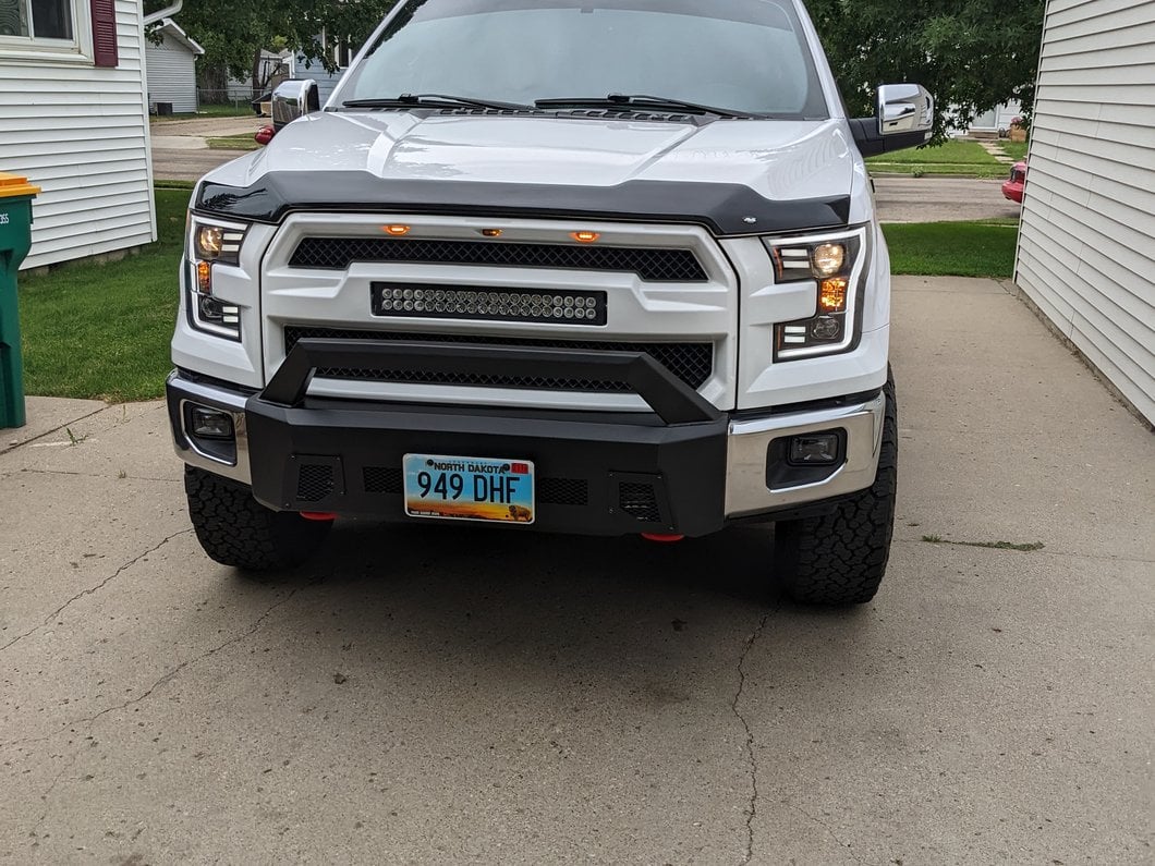 Barricade Stubby HD Front Bumper with Over-Rider Hoop (15-17 F-150, Excluding Raptor)