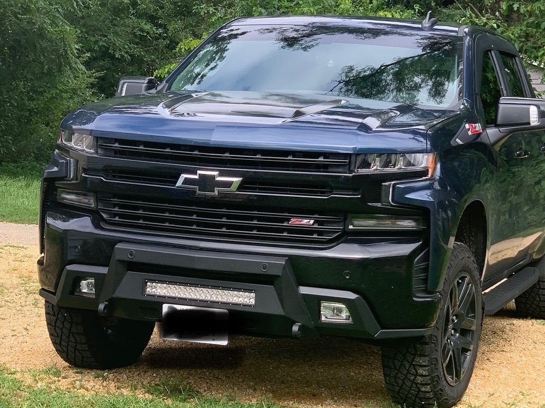 Barricade HD Stubby Front Bumper with 20-Inch Dual Row LED Light Bar (19-21 Silverado 1500)