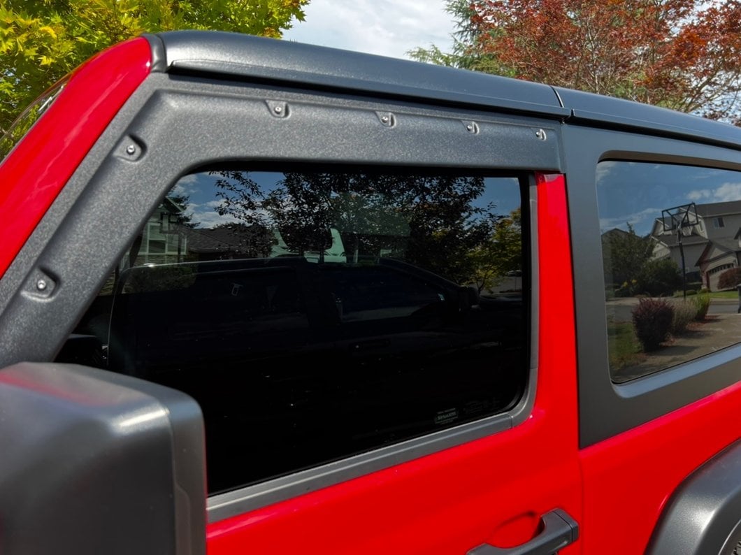 Barricade Tough Guard FormFit Window Visors (18-25 Jeep Wrangler JL 2-Door)