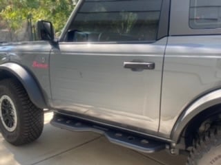 Barricade HD Rocker Steps; Textured Black (21-25 Bronco 2-Door)