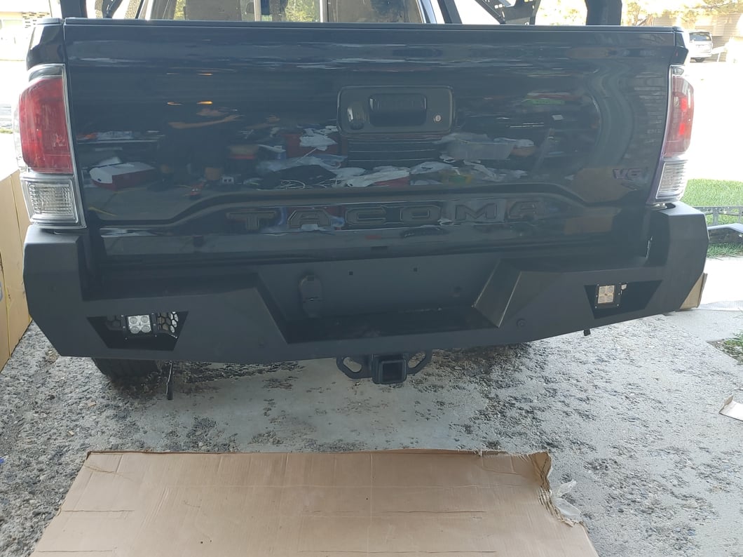 Barricade HD Rear Bumper with LED Fog Lights (16-23 Tacoma w/o BSM & RCTA)