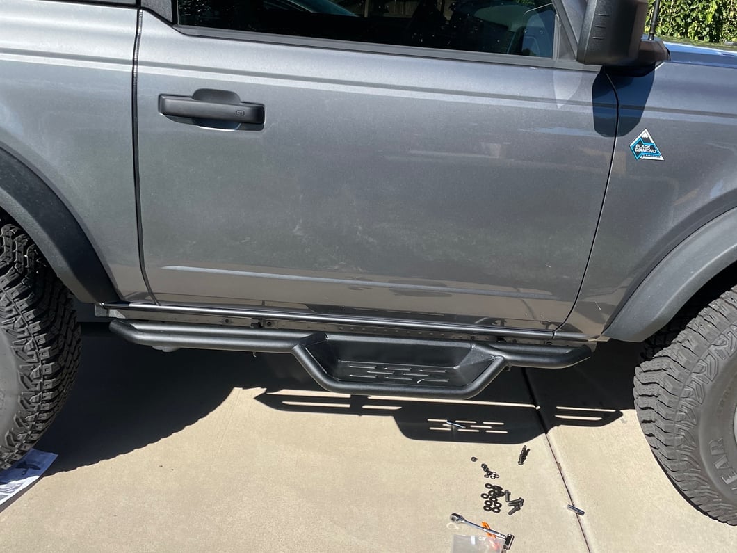 Barricade NB1 Running Boards; Textured Black (21-25 Bronco 2-Door)
