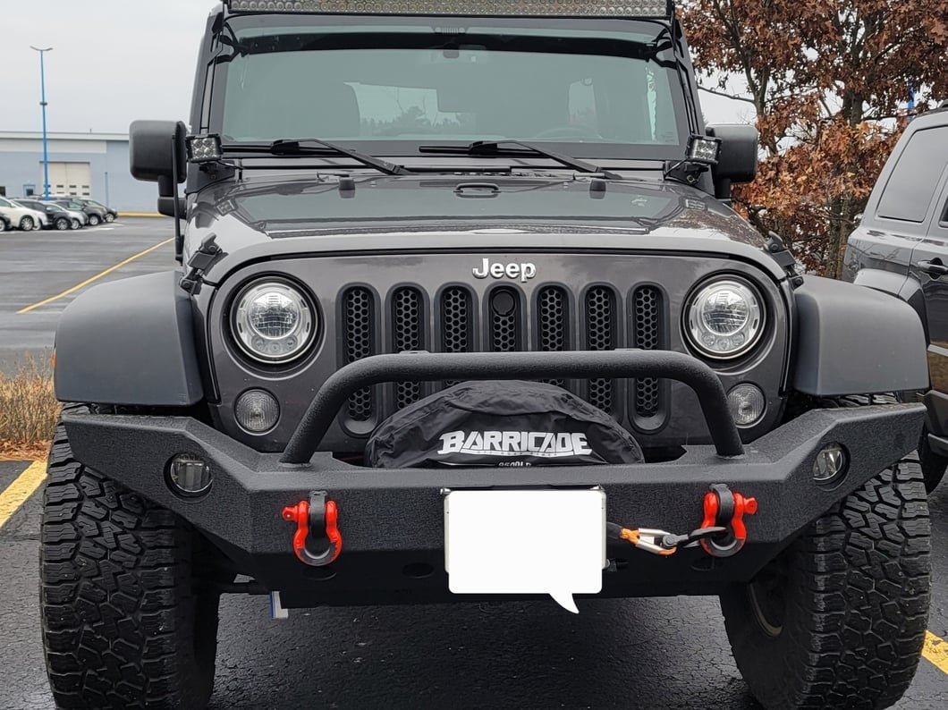 Barricade Trail Force HD Full Width Front Bumper with 9,500 lb. Winch (07-18 Jeep Wrangler JK)