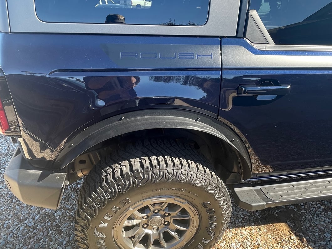 Barricade HD Flat Fender Flares; Front (21-25 Bronco, Excluding Everglades, Heritage & Raptor)