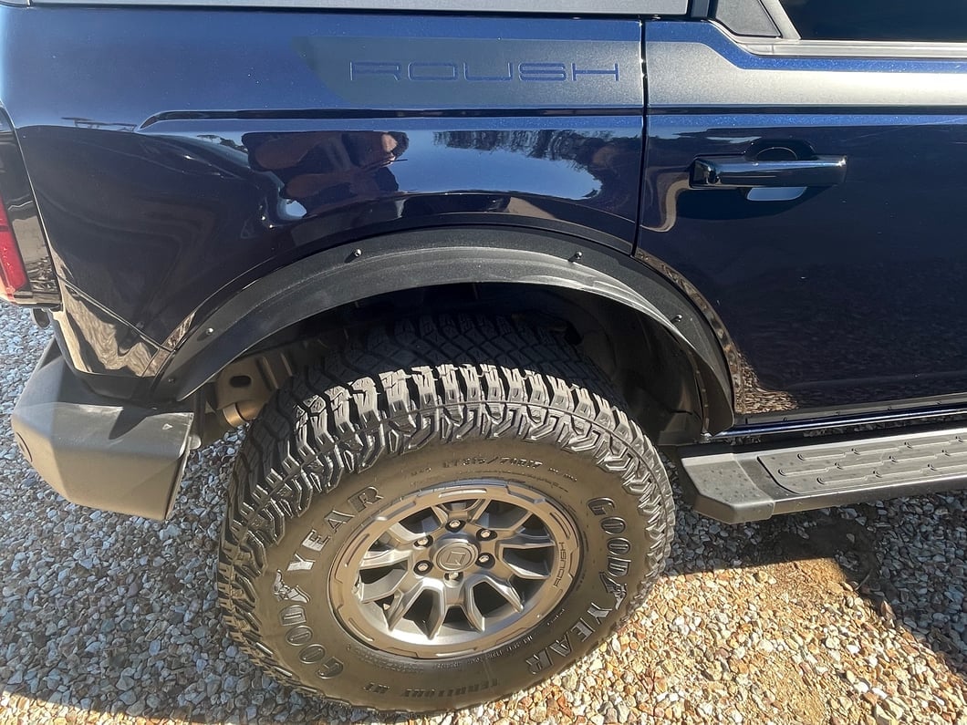 Barricade HD Flat Fender Flares; Front (21-25 Bronco, Excluding Everglades, Heritage & Raptor)