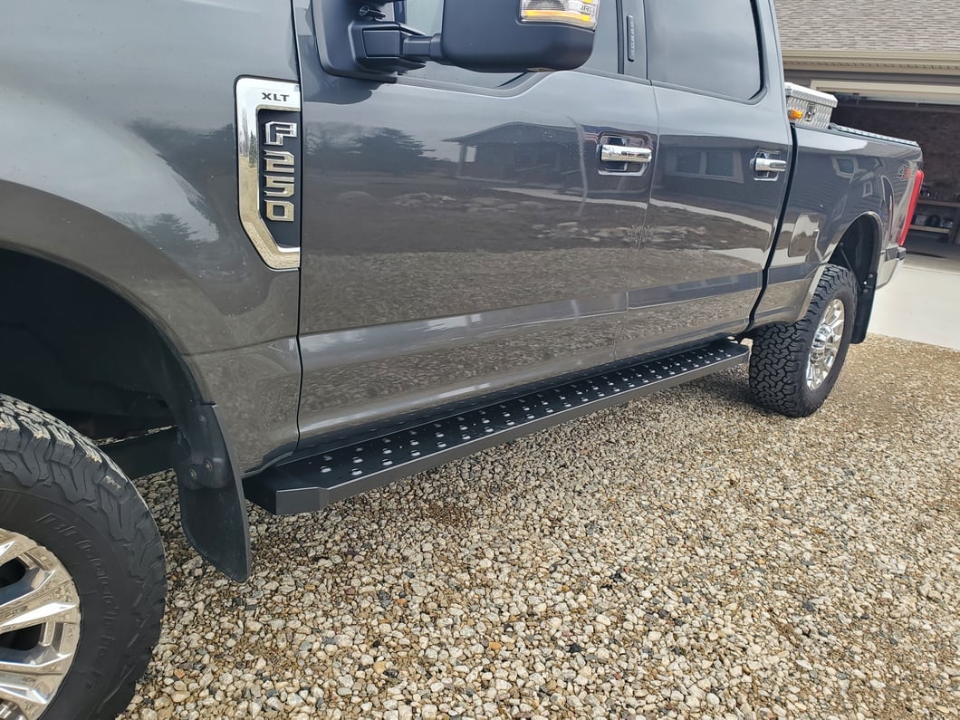 Barricade Rattler Running Boards; Black (17-25 F-250 Super Duty SuperCrew)