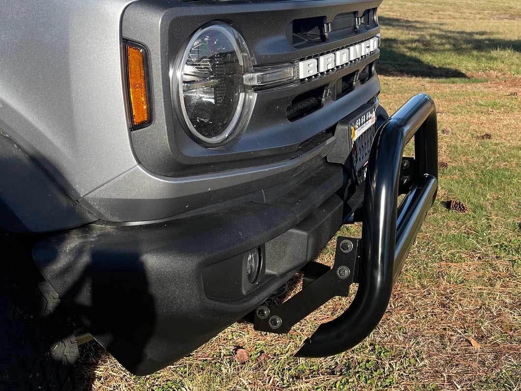 Barricade 3-Inch Bull Bar with Skid Plate; Black (21-25 Bronco)