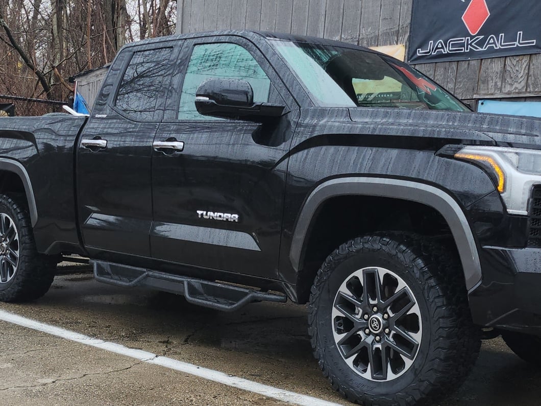 Barricade NB1 Running Boards; Textured Black (22-25 Tundra Double Cab)