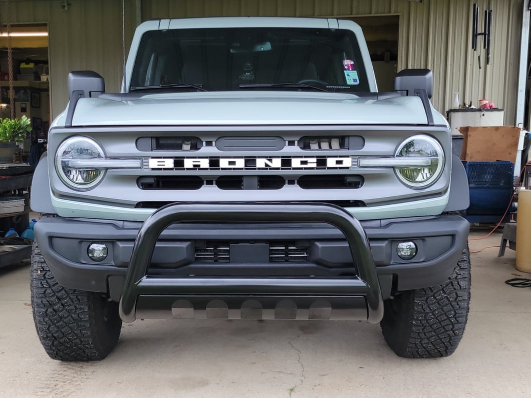 Barricade 3-Inch Bull Bar with Skid Plate; Black (21-25 Bronco)