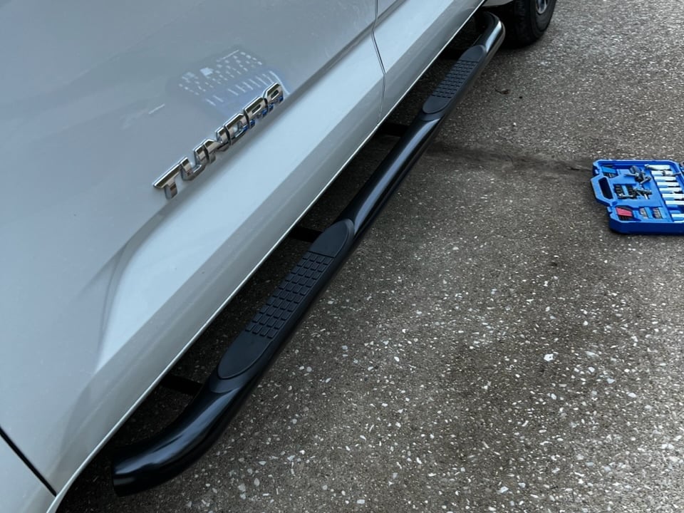 Barricade 3-Inch Side Step Bars; Black (22-25 Tundra CrewMax)